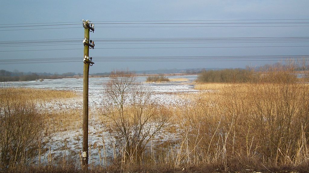 Narew z nasypu kolejowego